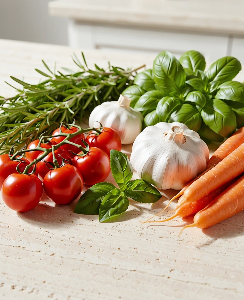Frische gesunde Zutaten für eine Ernährungsberatung